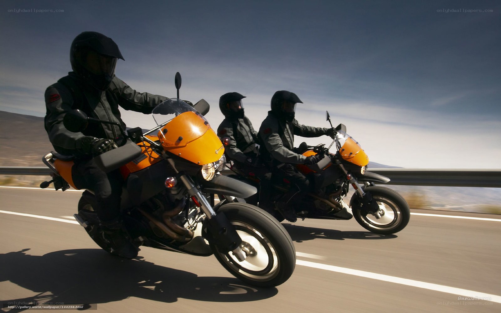 Motorcycle riders on a highway