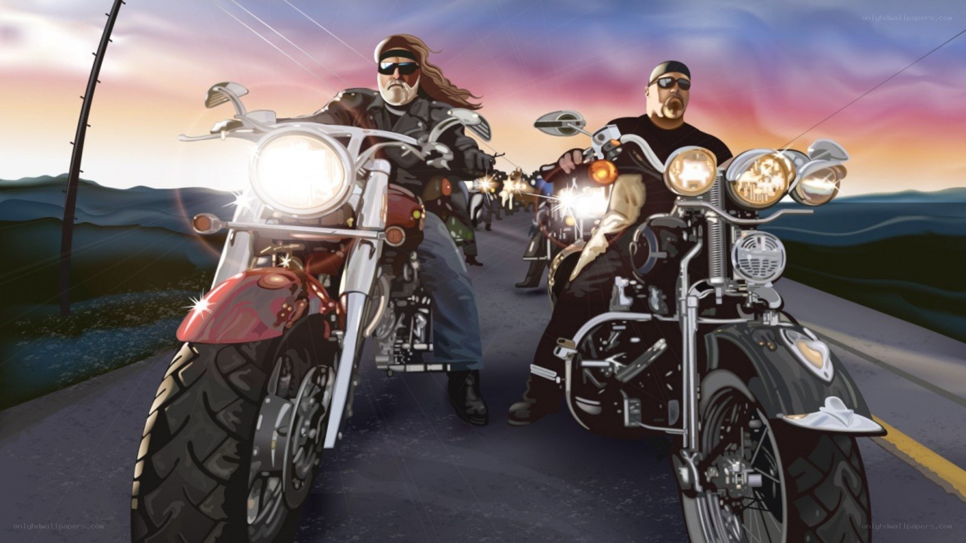 motorcycle riders on a road