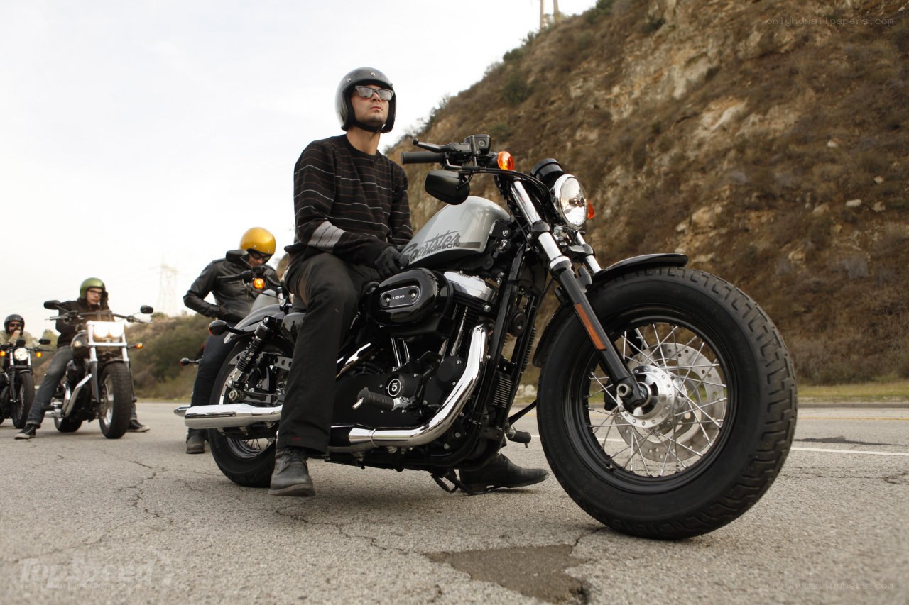 Motorcycle riders on a road