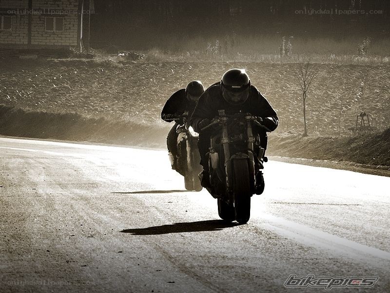 Motorcycle riders on a road