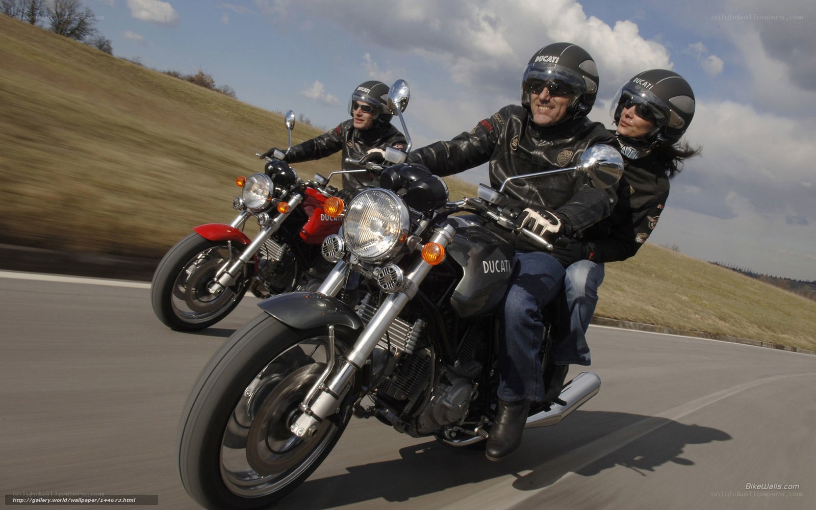 Motorcycle riders on a road