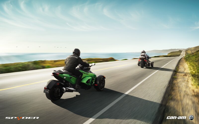 Motorcycle riders on coastal road