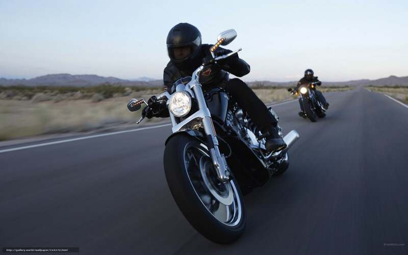 Motorcycle Riders on Road — Gray