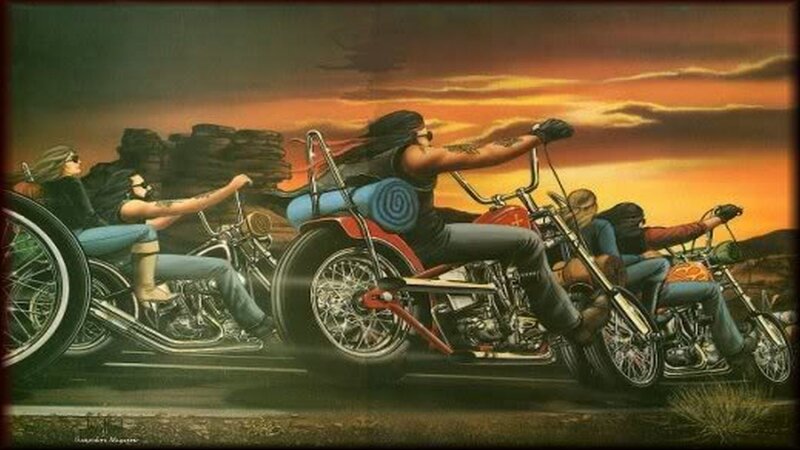 Motorcycle Riders on Road