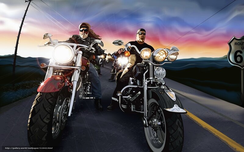 Motorcycle riders on Route 6