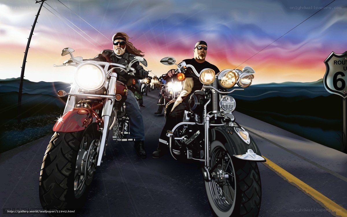 Motorcycle riders on Route 6