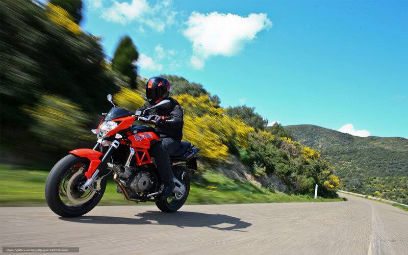 Motorcycle riding on a scenic road