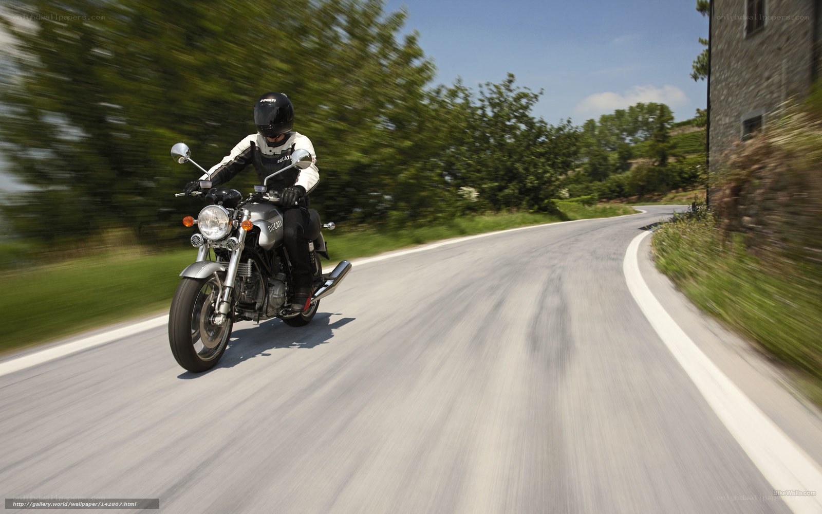 motorcycle riding on country road