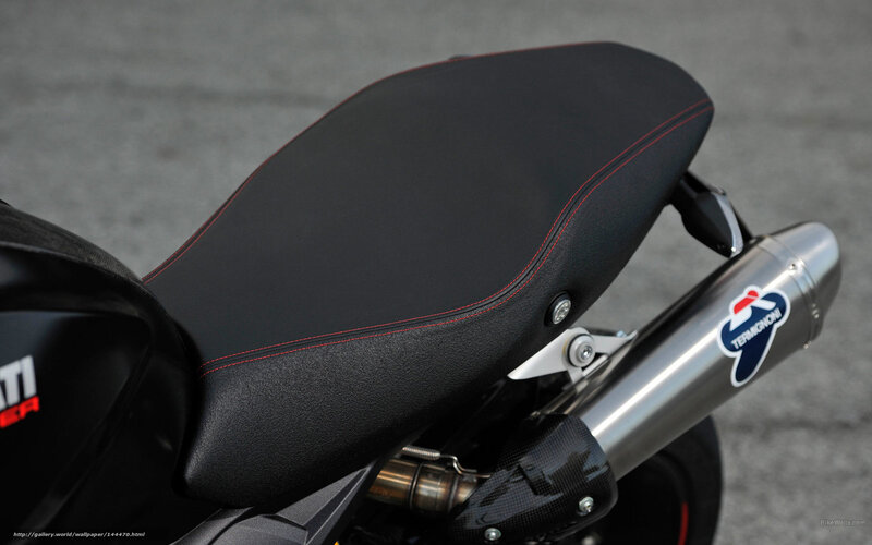 motorcycle seat and exhaust