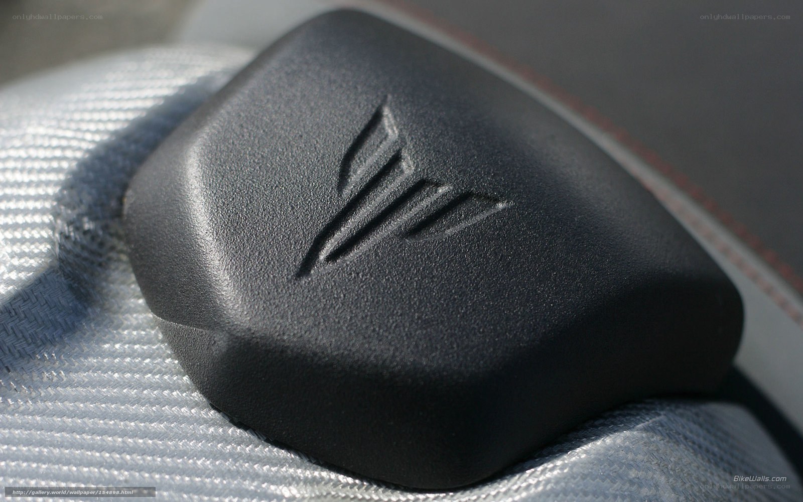 motorcycle seat emblem close-up