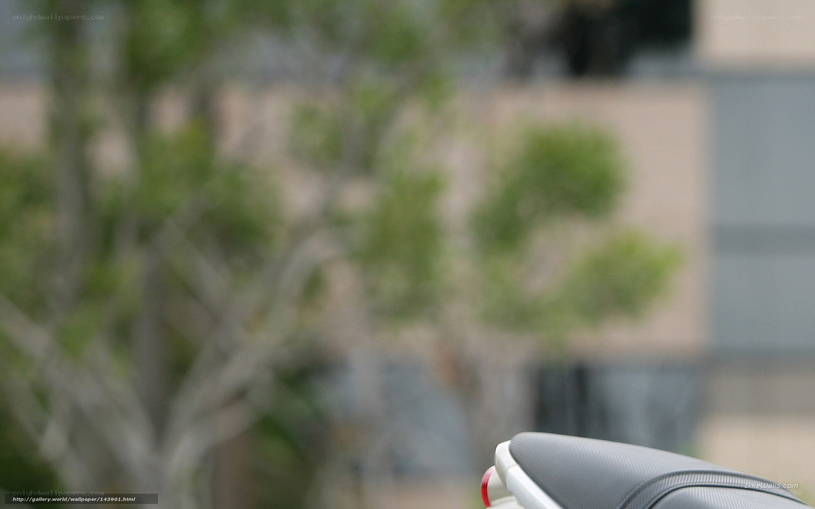 motorcycle seat with blurred background
