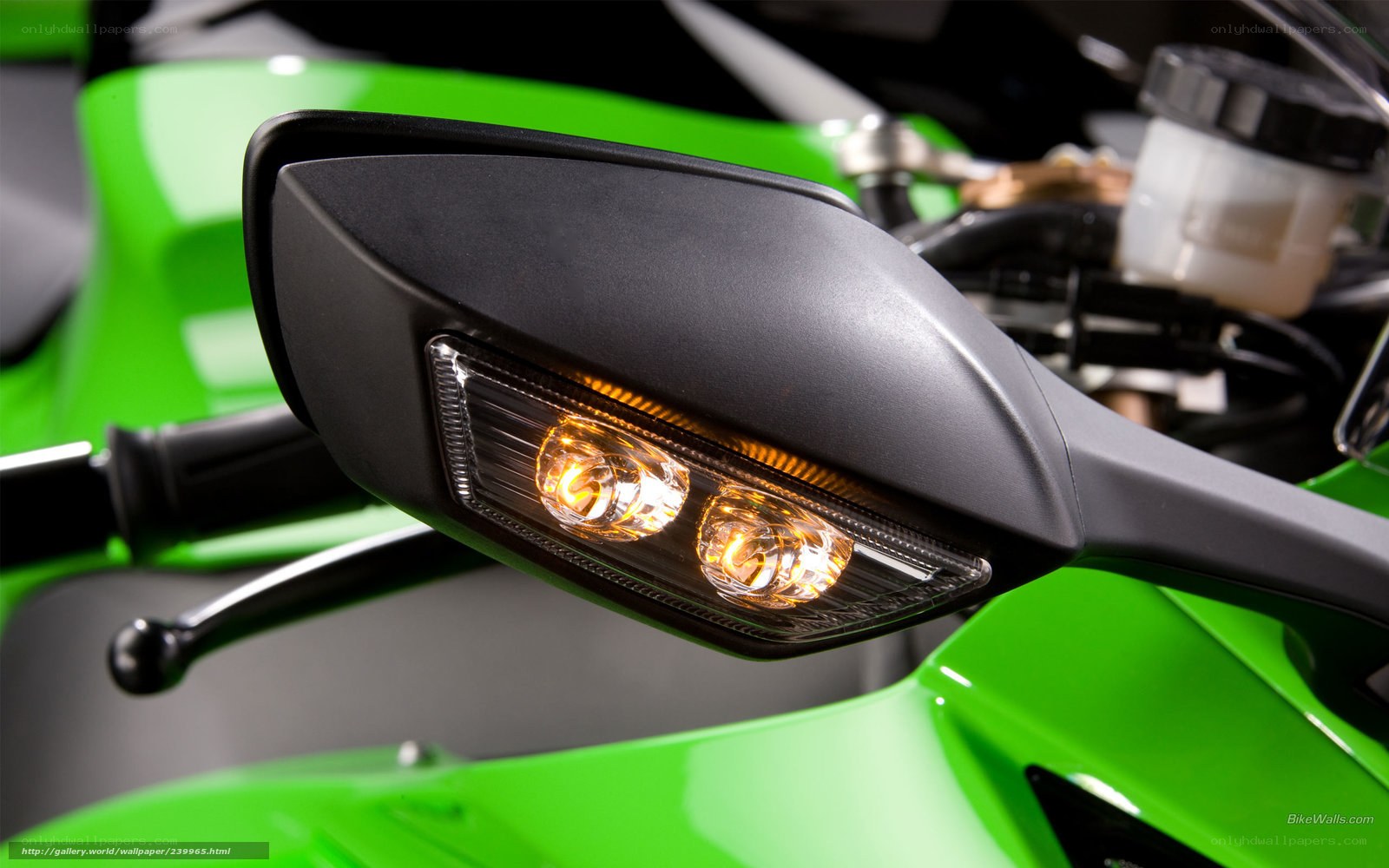 motorcycle side mirror with turn signals