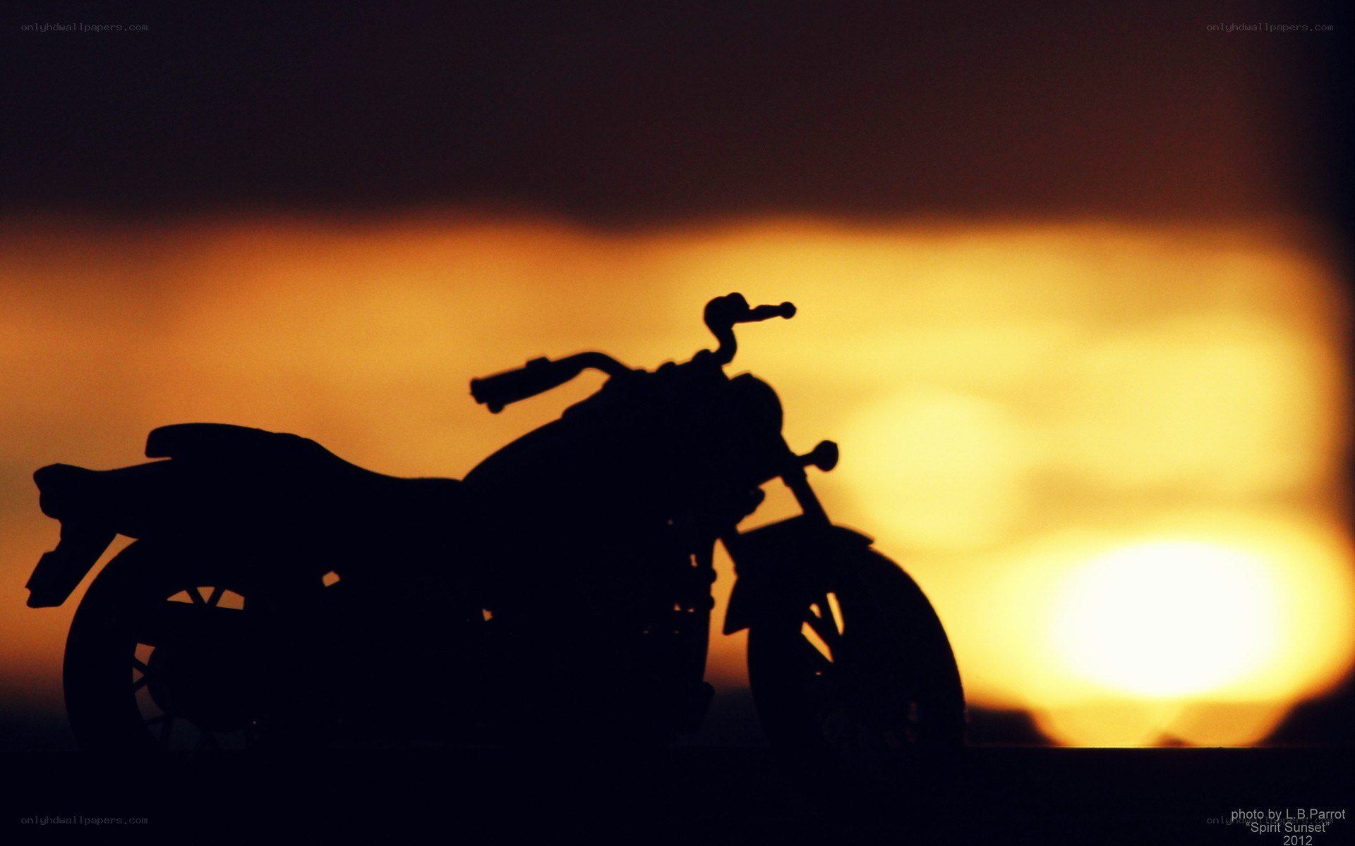 Motorcycle Silhouette at Sunset