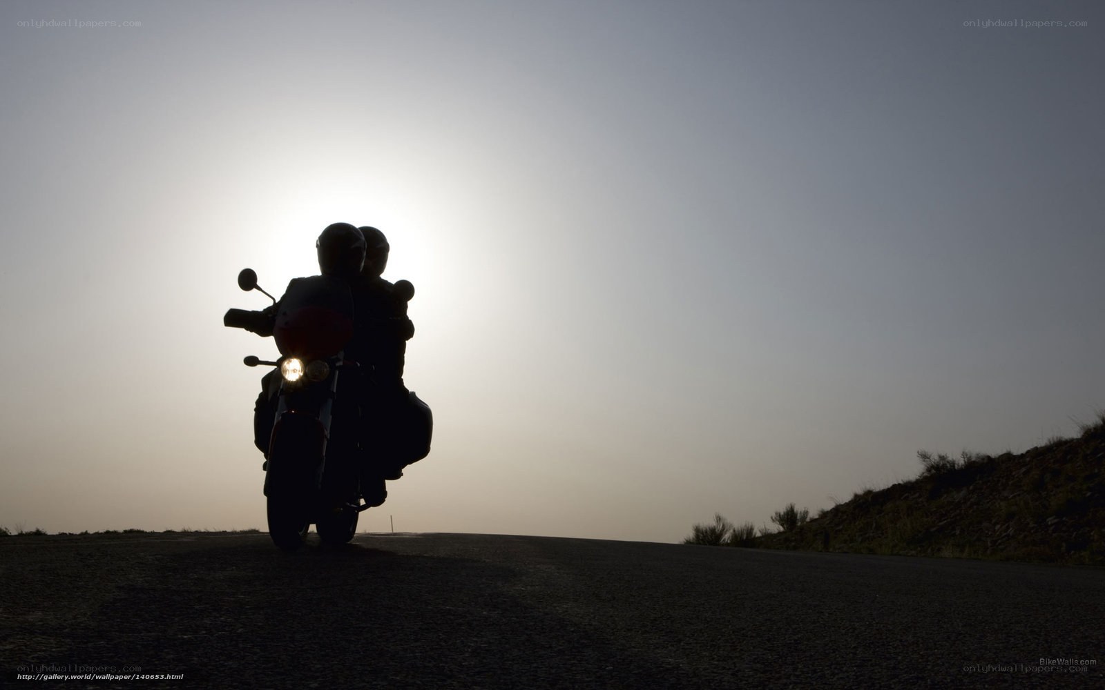 Motorcycle Silhouette at Sunset
