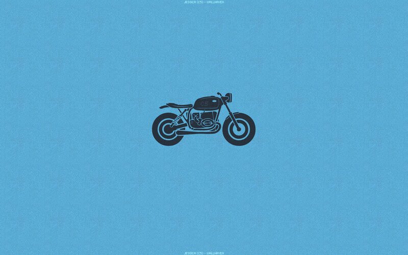 Motorcycle Silhouette — Blue
