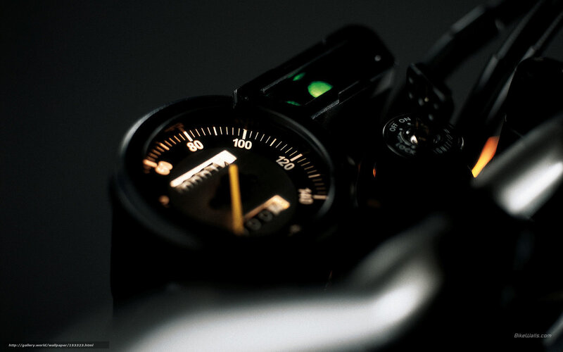 Motorcycle Speedometer — Black, Dark