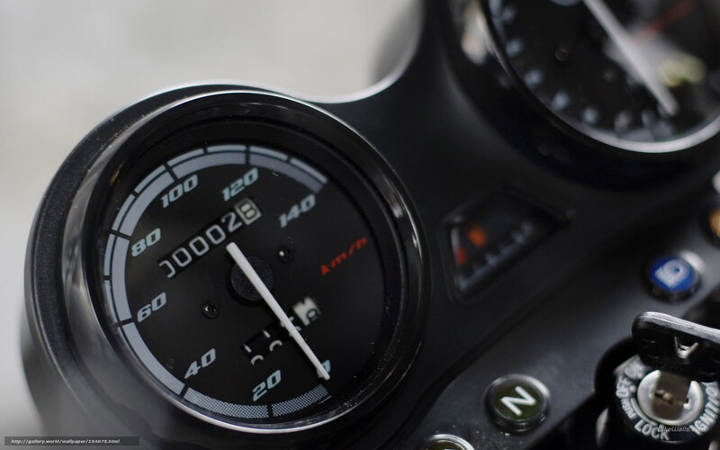 Motorcycle Speedometer — Black