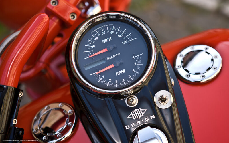 Motorcycle Speedometer — Red