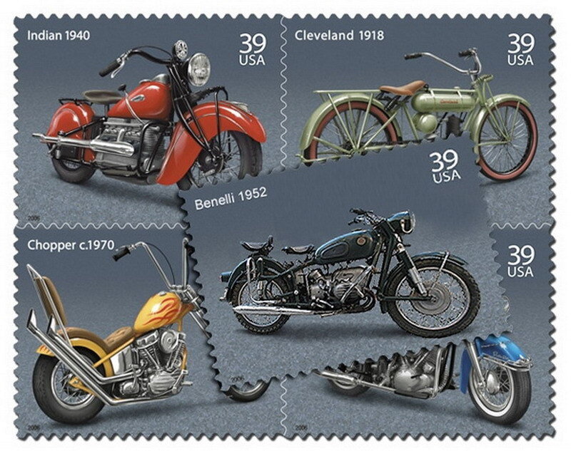 Motorcycle stamps collection