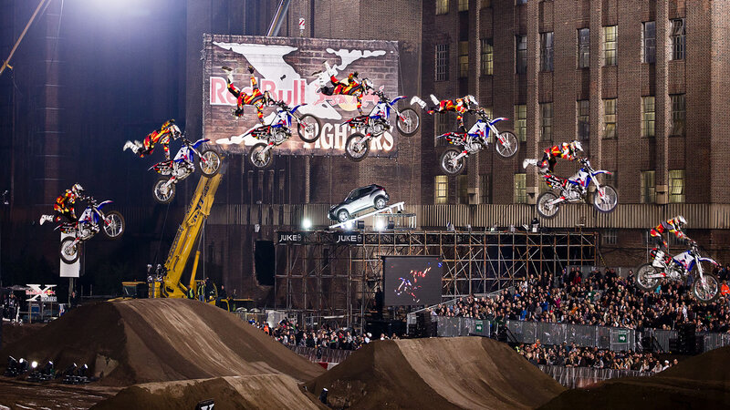 Motorcycle stunt jump event