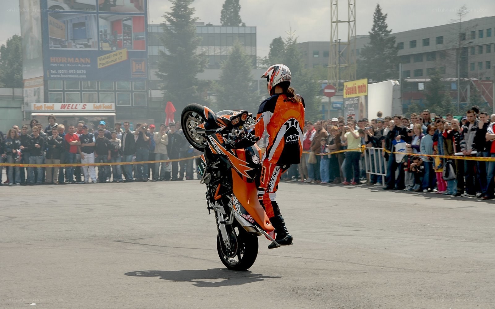 Motorcycle stunt performance