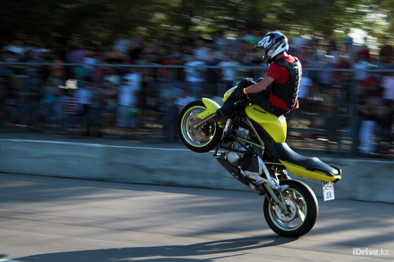 Motorcycle stunt performance