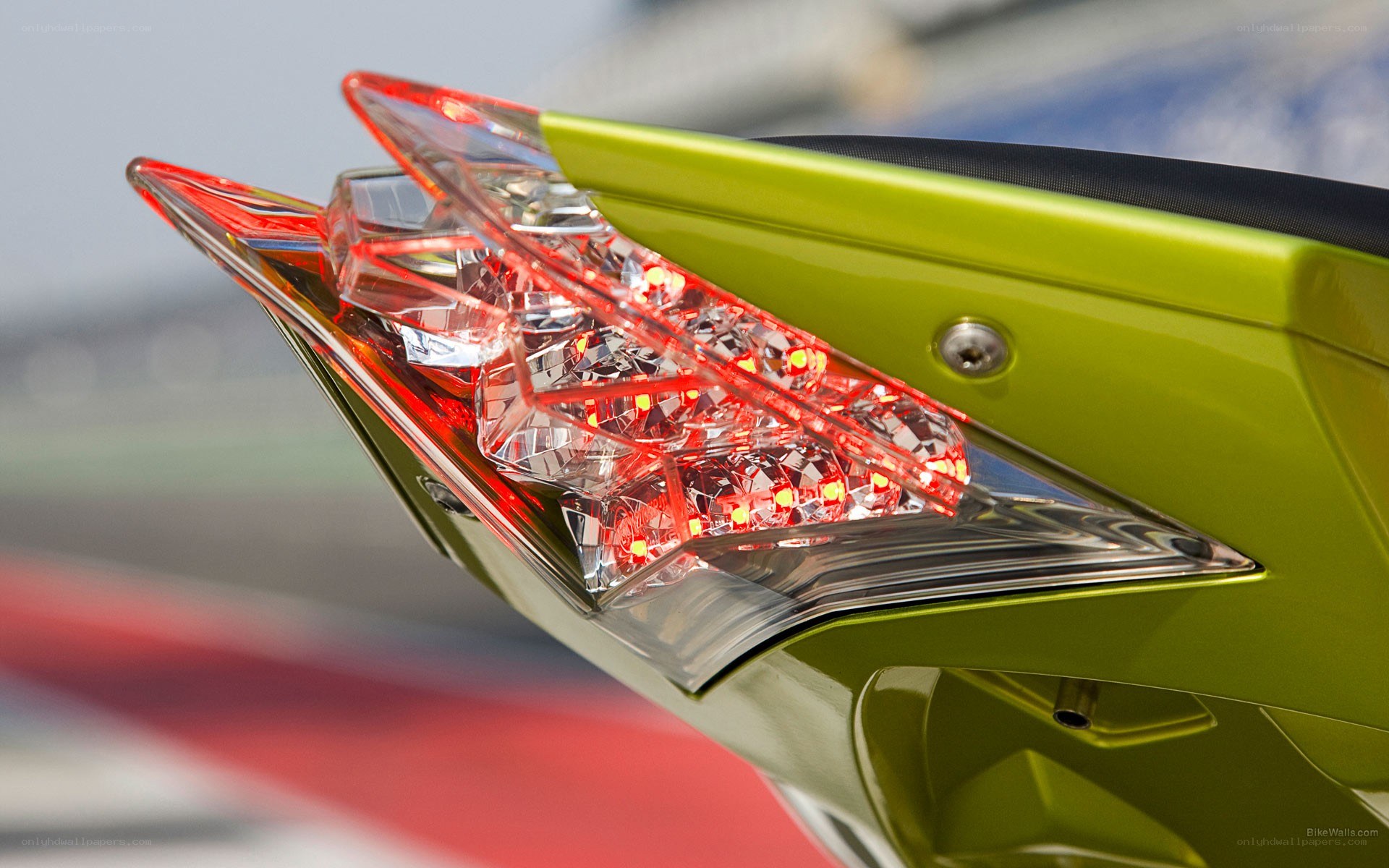 motorcycle taillight close-up