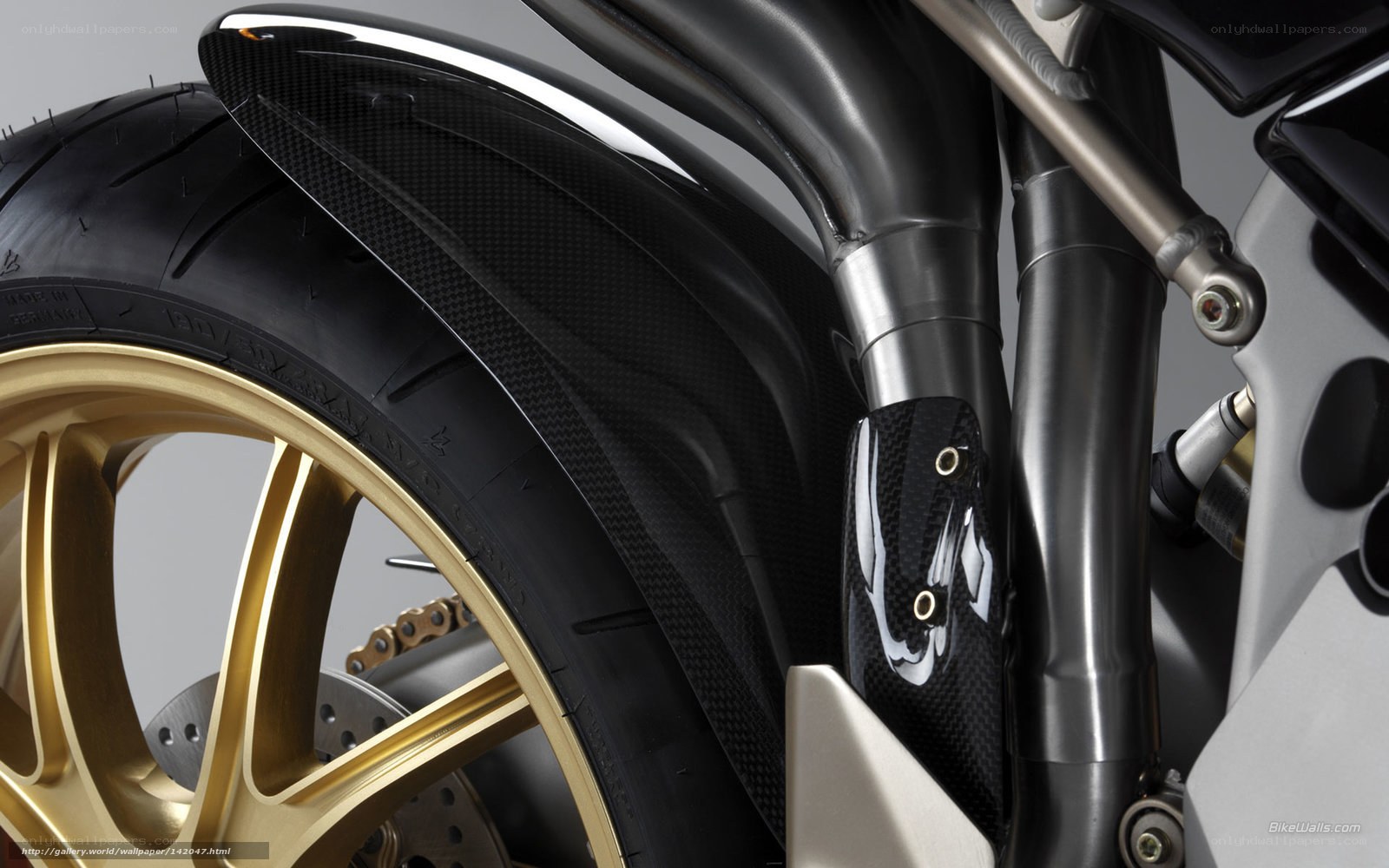 motorcycle wheel and exhaust details