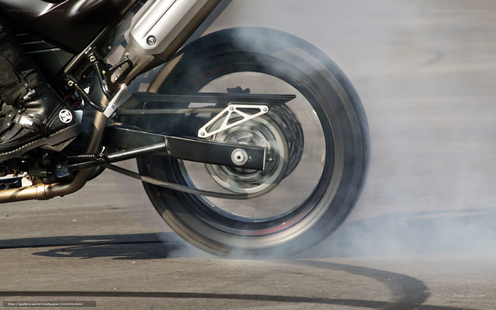 motorcycle wheel burnout
