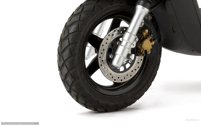 motorcycle wheel close-up