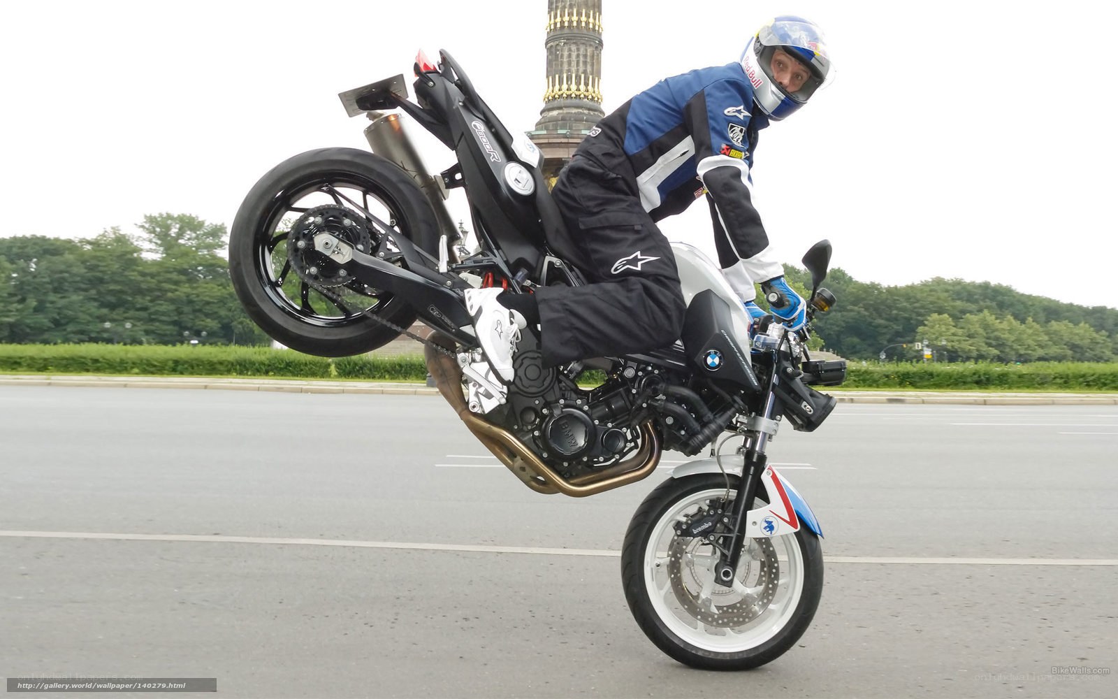 motorcycle wheelie stunt