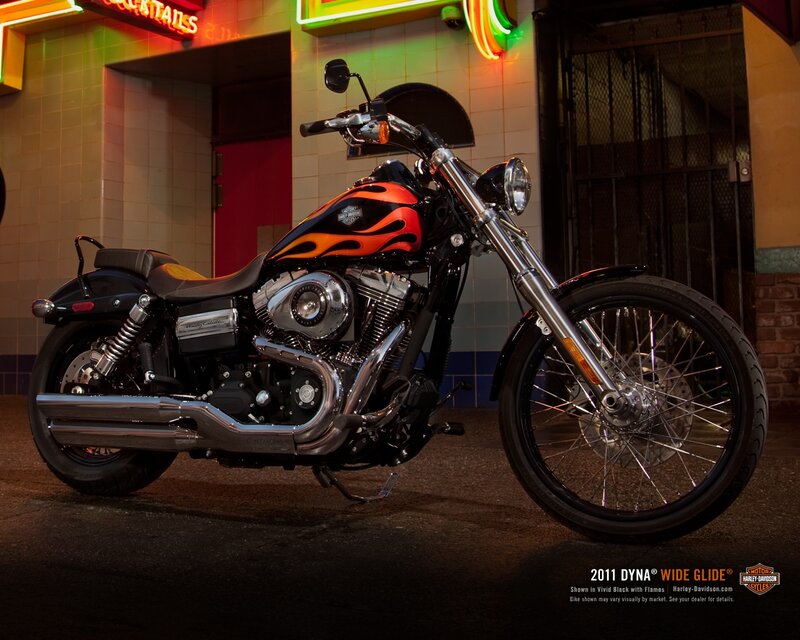 Motorcycle with Flame Design — Black, Dramatic