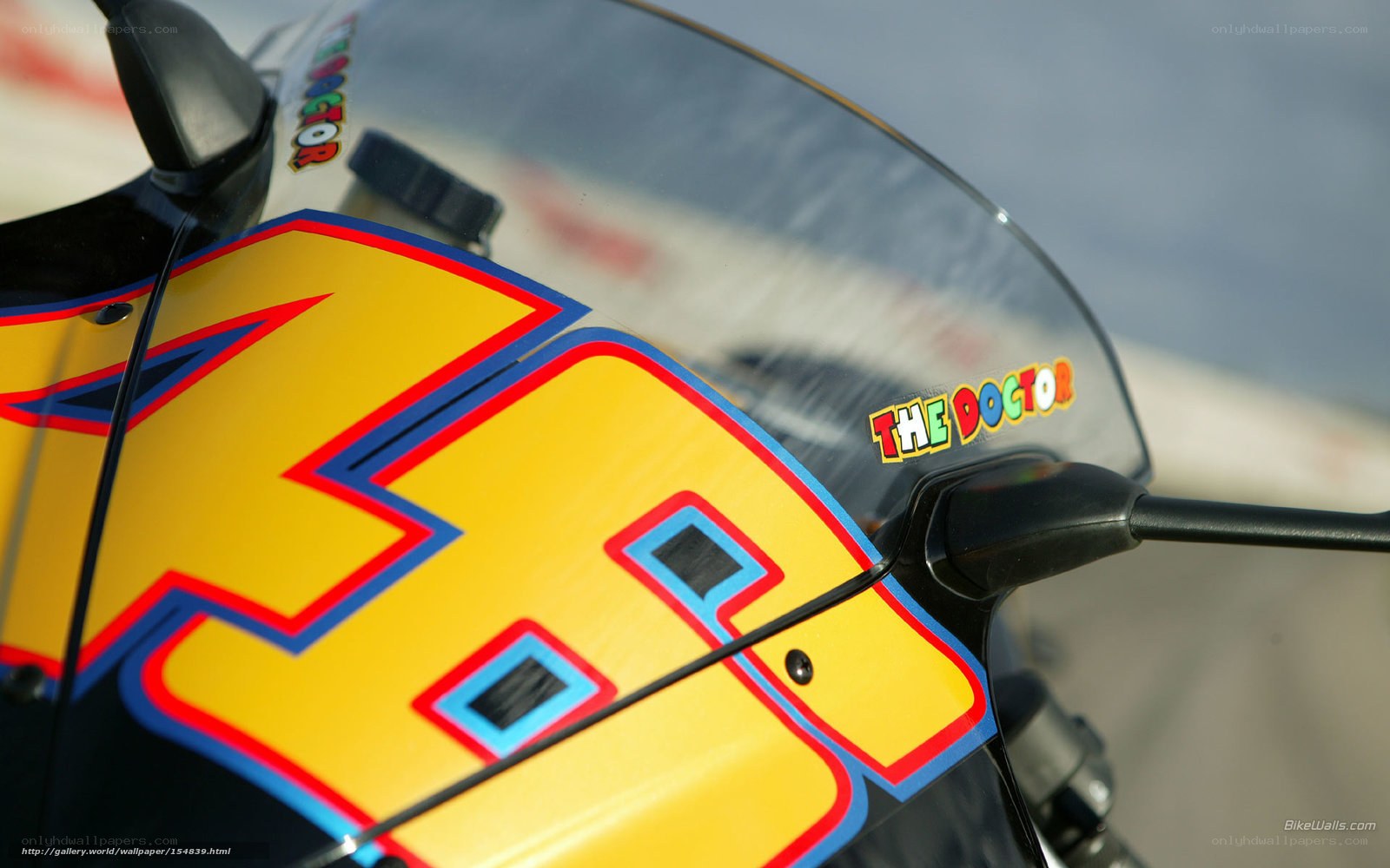 motorcycle with number 46