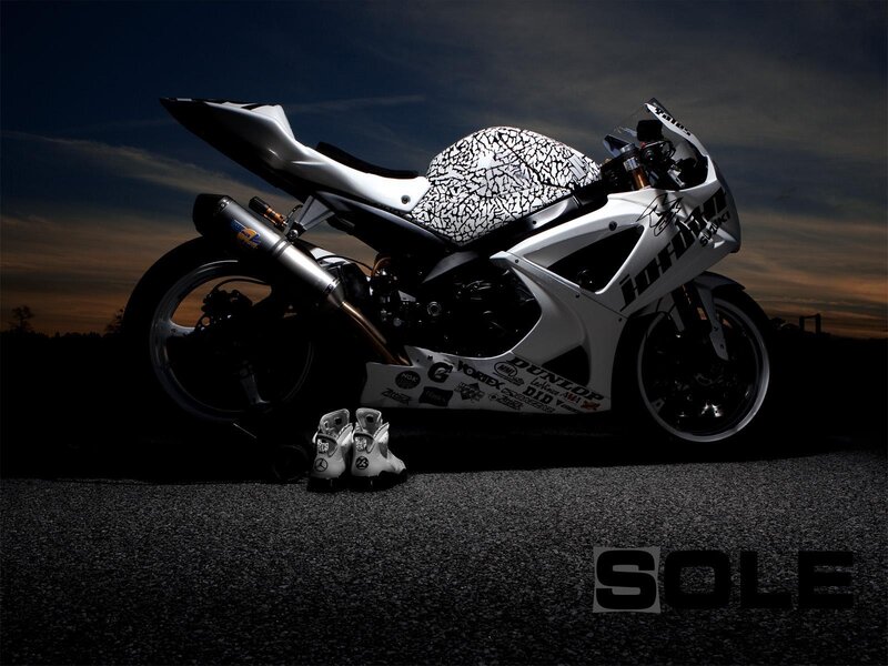 motorcycle with racing boots