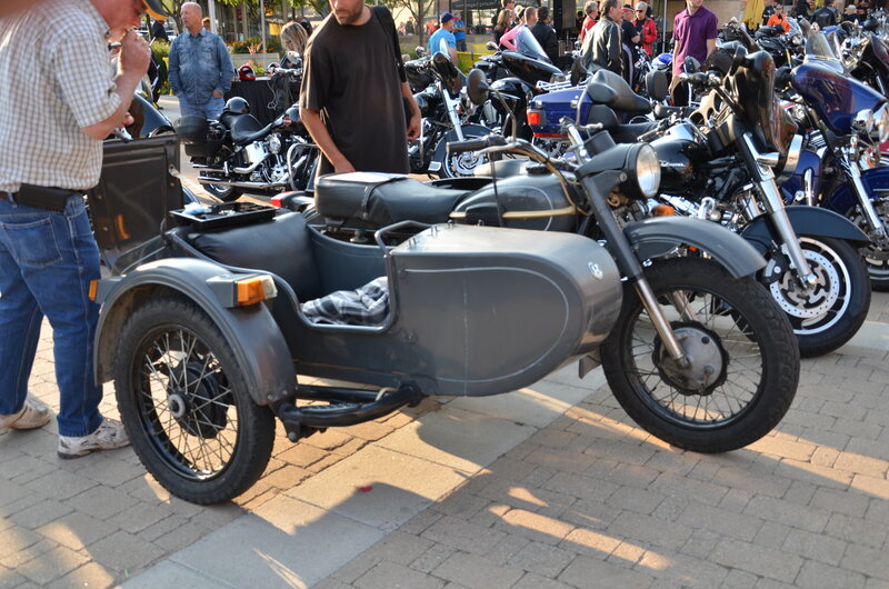 Motorcycle with Sidecar — Gray