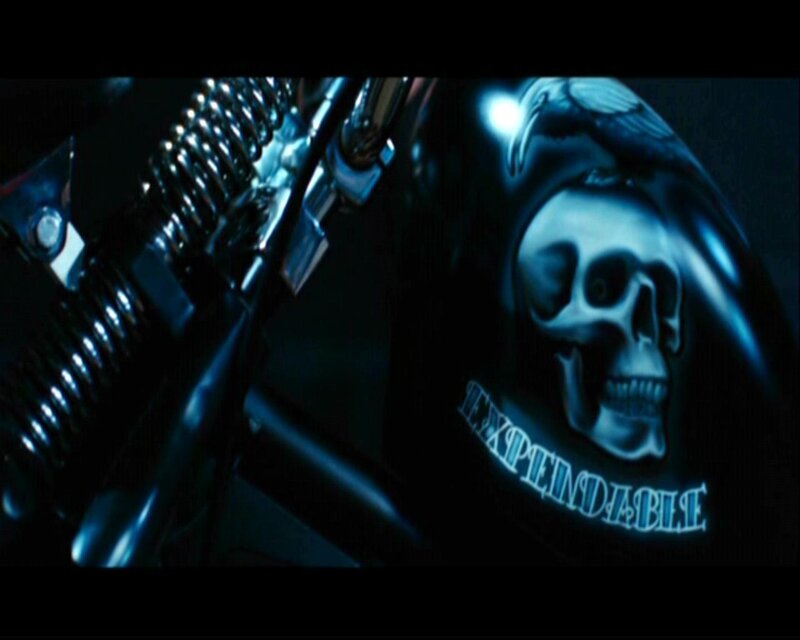 motorcycle with skull design