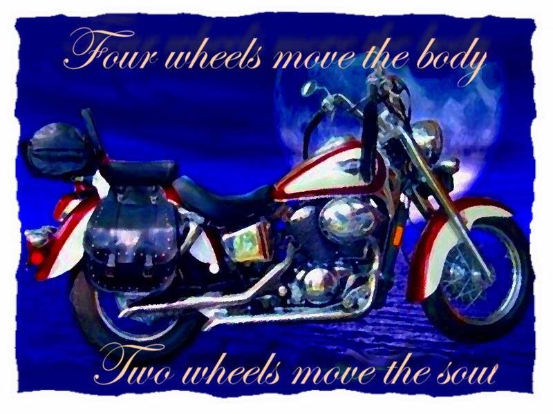 Motorcycle with soul quote