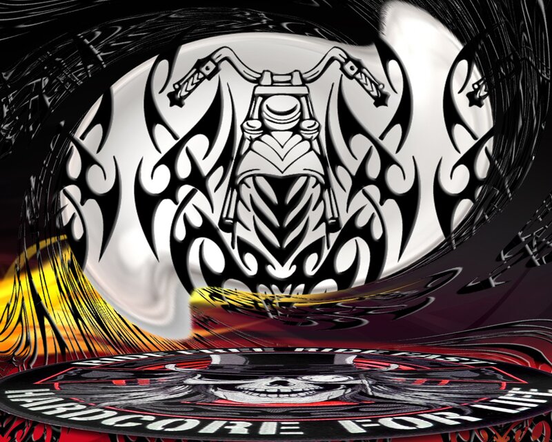Motorcycle with Tribal Design