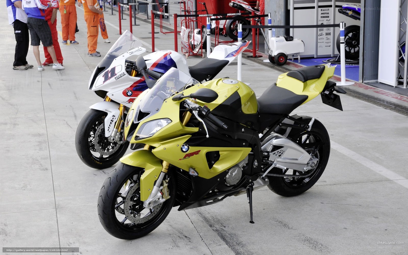 Motorcycles at a racetrack