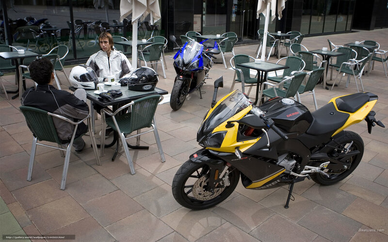 Motorcycles at Cafe