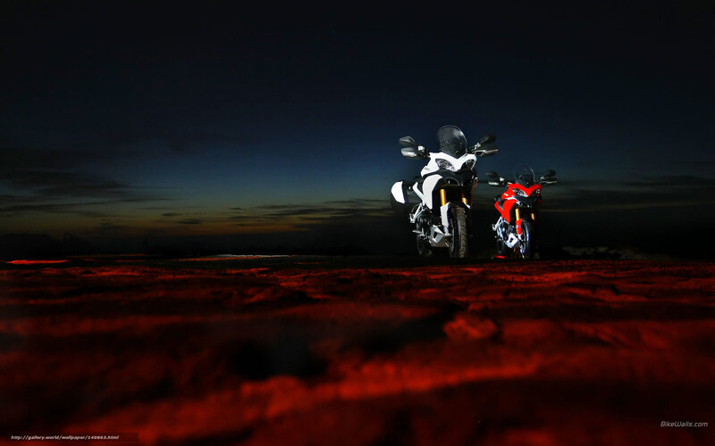Motorcycles at dusk