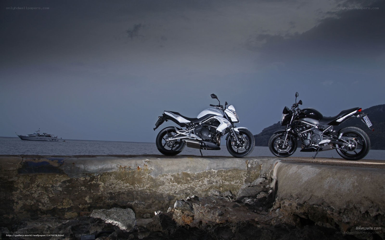 Motorcycles by the sea