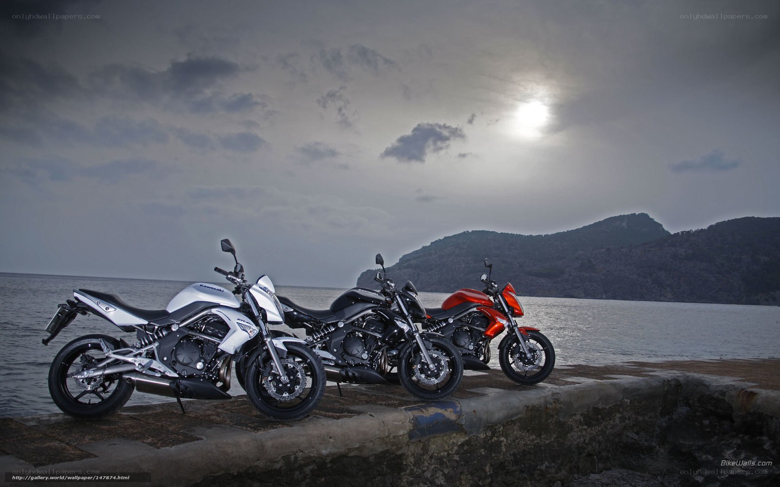 Motorcycles by the sea