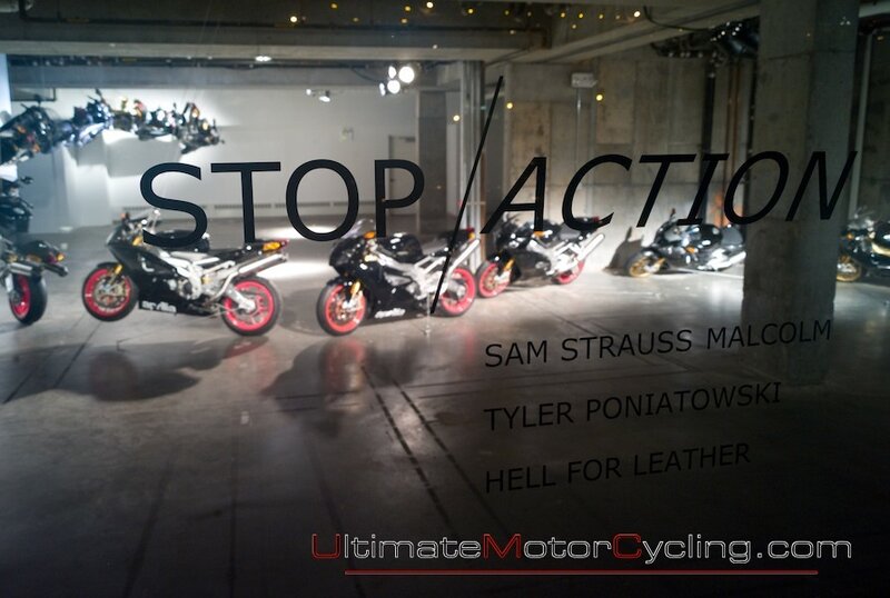 Motorcycles in a Showroom