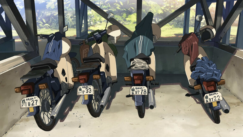 motorcycles in shelter