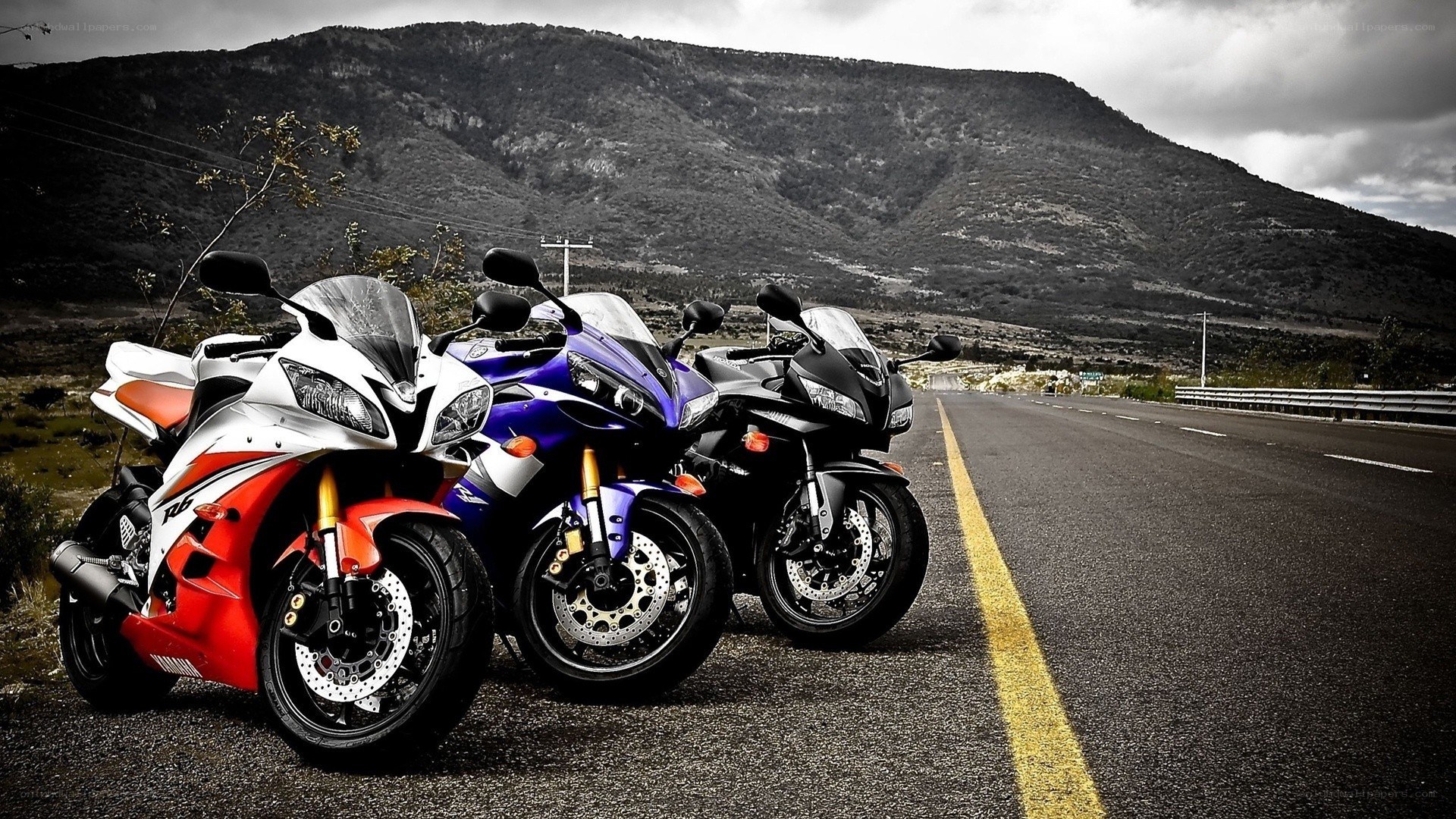 motorcycles on a mountain road