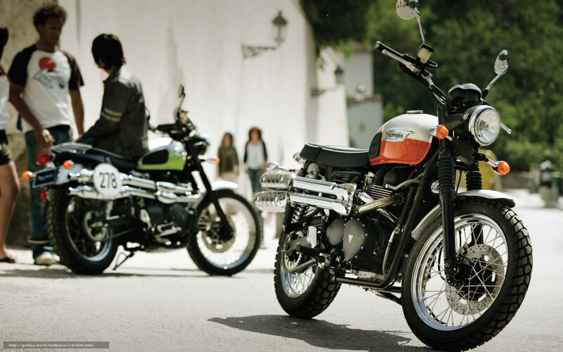 Motorcycles on a sunny street
