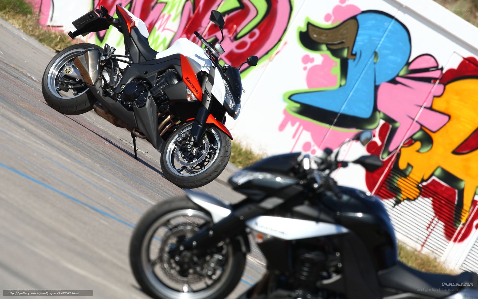 Motorcycles on a track