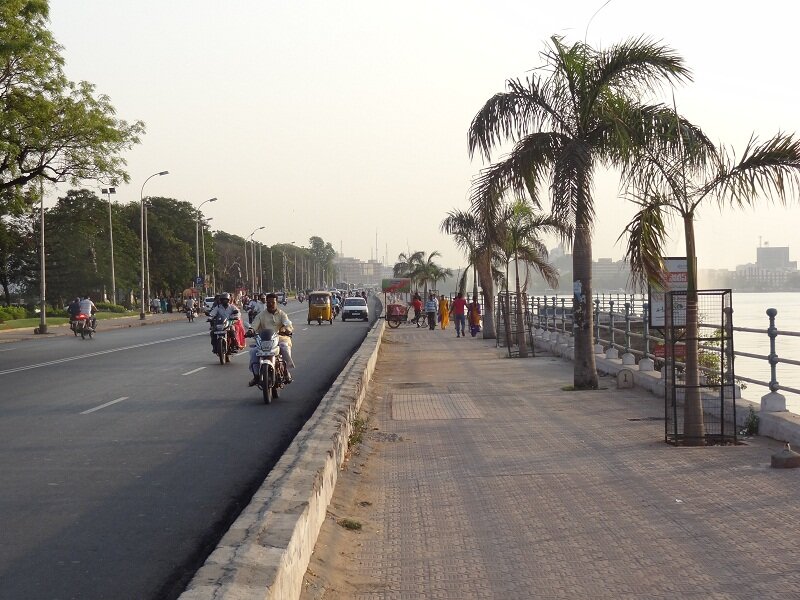 Motorcycles on Waterfront Road