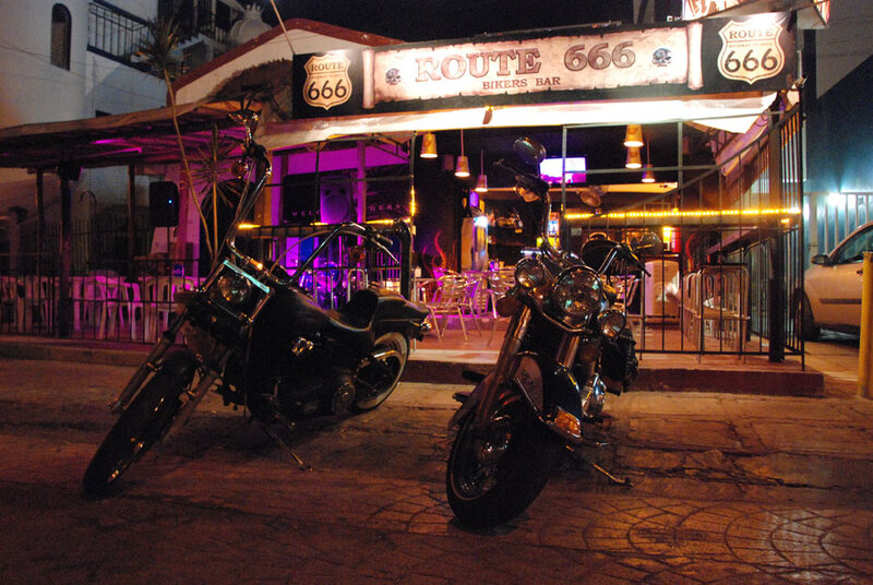 Motorcycles Outside Bar
